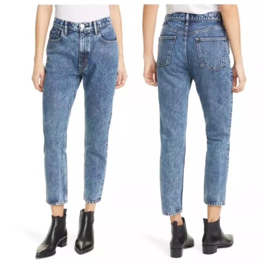 Moussy Vintage Acid Wash Boy Skinny Jeans Size 27 High Rise Ankle Cropped‎